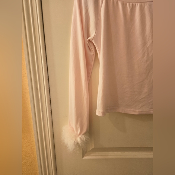 Philly California y2k pink crop top with feather wrists small - Picture 4 of 5